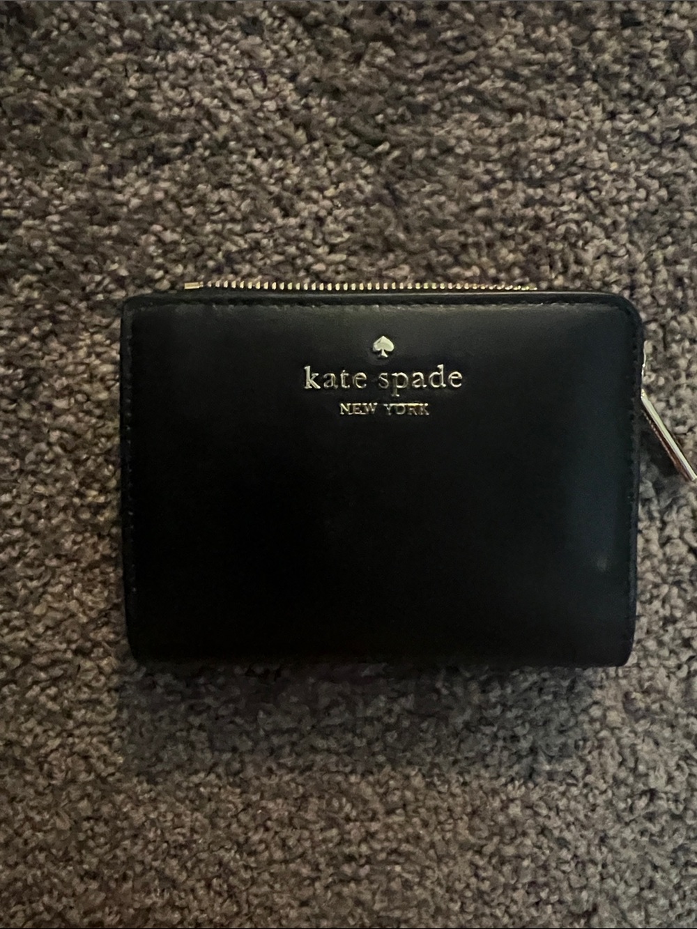 Kate Spade Black Leather Zip Wallet - brand new